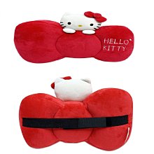 ♥小花花日本精品♥ Hello Kitty 車用蝴蝶結頭頸兩用枕  靠墊 靠枕 午睡枕 大臉蝴蝶結 ~ 3