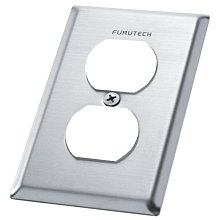 【高雄富豪音響】FURUTECH Outlet Cover102-D插座蓋板 不鏽鋼+抑震貼片