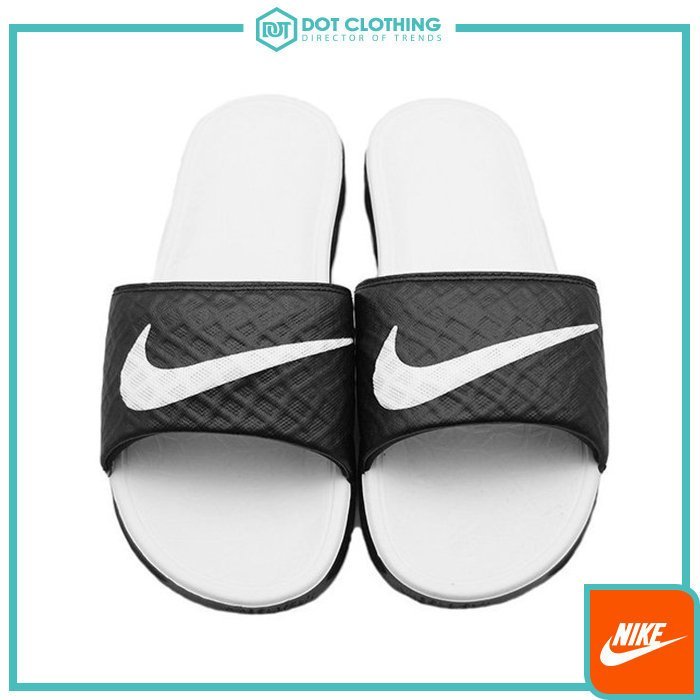 DOT NIKE WMNSBENASSI SOLARSOFT  運動拖鞋 軟底GD黑白 熊貓 女鞋 705475-010