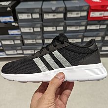 南◇2022 6月 Adidas LITE RACER 運動 休閒鞋 輕量 女款 黑 銀 三條線  FW8979