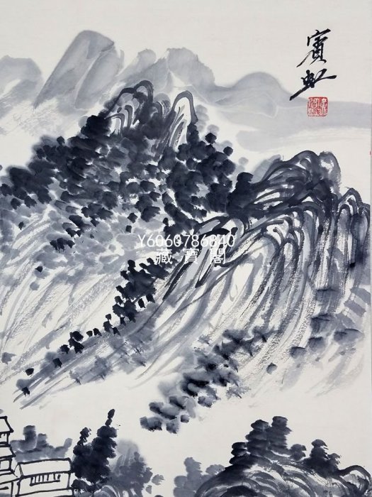 国際格安中国字画 『黄賓虹・精品四條屏・山水作品』肉筆紙本・書画・掛軸・ 中国美術102668 掛軸