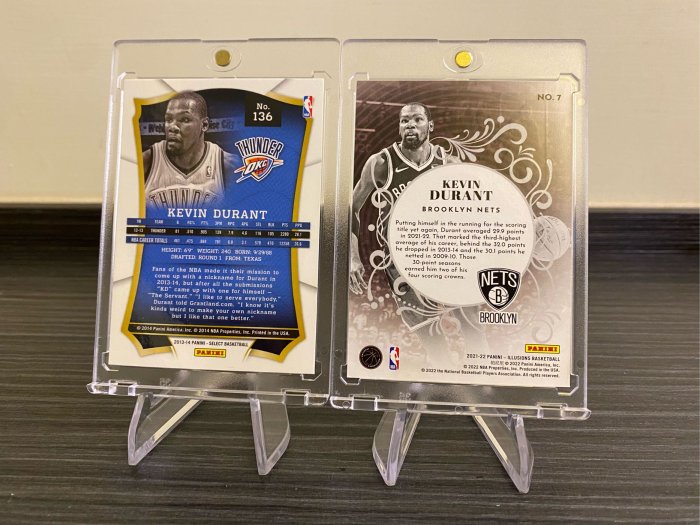 2013-14 Select/2021-22 Illusions Kevin Durant King of Cards 雷霆籃網75大球星死神杜蘭特美卡《合售》