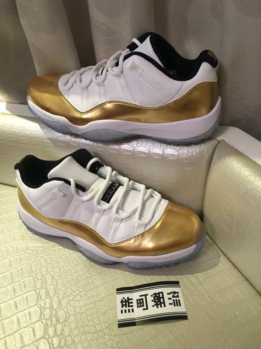 11全新正品 Jordan 11 Metallic Gold 白金 奧運 528896-528895-103 限定商品