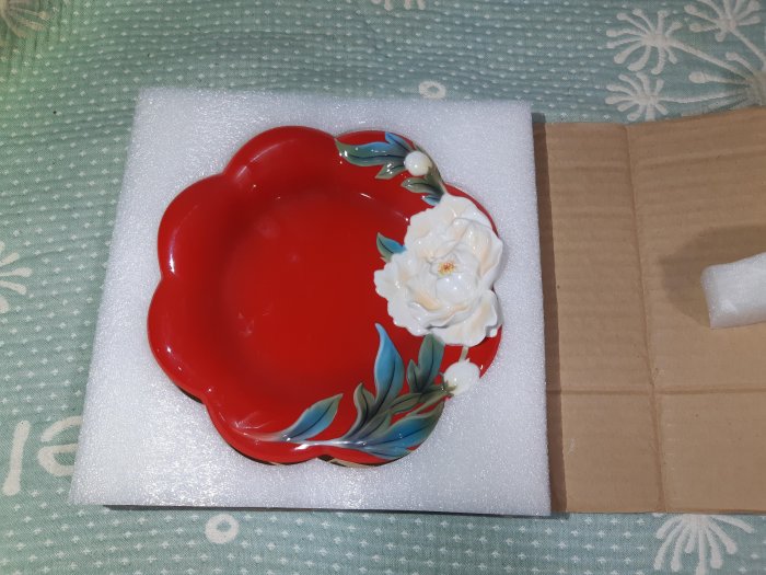 法藍瓷-FRANZ-FZ02734 Veniec Peony Porcelain Cake plate 無外盒