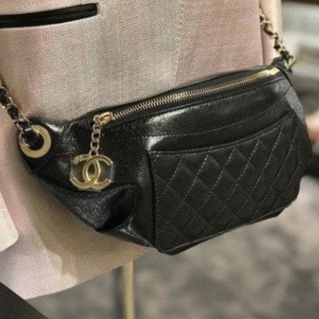 【二手】Chanel A57832 Chanel Bi Quilted Waist Bag 小牛皮鍊帶腰包 胸包