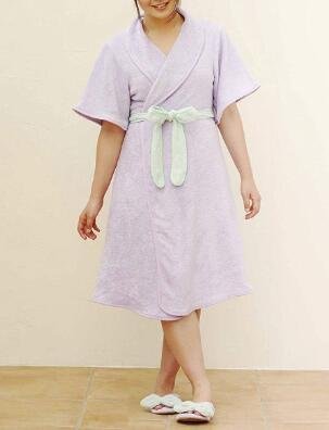 [便利小舖] 日本進口 成人毛巾布浴袍 睡衣浴巾浴袍 綁帶吸水浴袍 居家睡衣 2153A