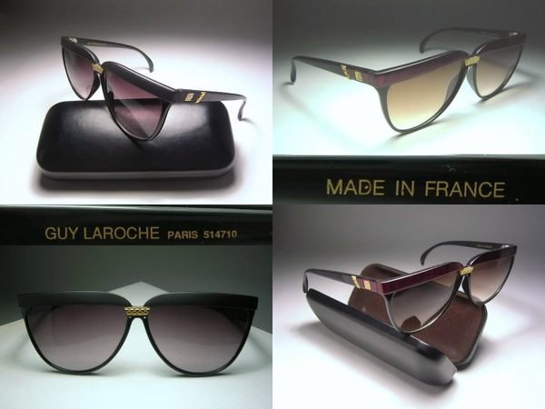 信義計劃 眼鏡 Guy Laroche 姬雪龍 太陽眼鏡 法國製黑色媚眼膠框 巴黎時尚 Sunglasses