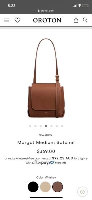 ╭☆包媽子店☆Oroton 澳洲輕奢品牌牛皮中號單肩包Margot Medium Satchel((3色現貨台灣))