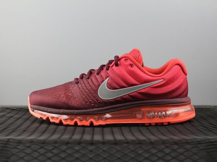 NIKE AIR MAX2017 橘紅 氣墊 網面透氣跑步鞋男鞋 849559-601