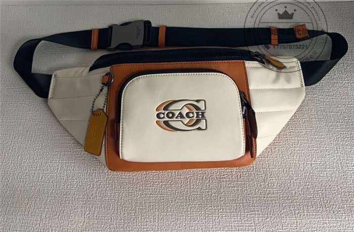 空姐代購 COACH CE552 Track 蔻馳新款 男士腰包 斜背胸包 斜挎後背包 男生收納包 內置多功能內袋附購證