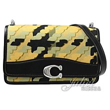 【茱麗葉精品】全新商品 COACH 專櫃商品 CF259 Bandit 撞色花紋翻蓋斜背包.黑邊 現貨