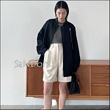 SaNDoN x『CLANE』法式簡約設計復古高腰五分短褲 230502