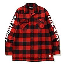 【日貨代購CITY】2017AW A BATHING APE CHECK SIDE SLIT SHIRT M 紅色 現貨