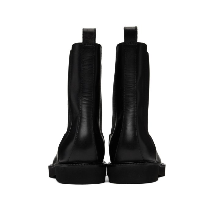[全新真品代購-F/W22 SALE!] Paul Smith 彩色條紋細節 黑色皮革 短靴 / 靴子 (PS)