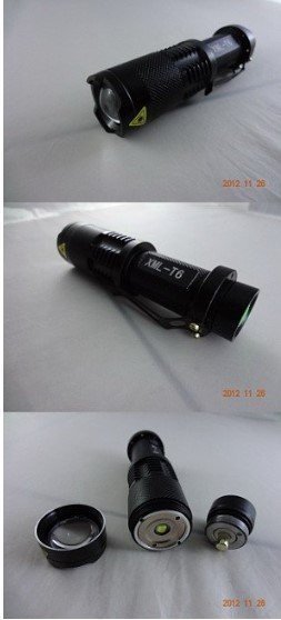 CREE XML L2 T6 U2  迷你放大版 帶背夾 強光手電筒 亮度1200流明 槍燈.可來店測試自取