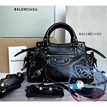 二手 99新 Balenciaga 巴黎世家 Neo Classic City 黑色 小號 迷你 機車包 手提包 斜背包