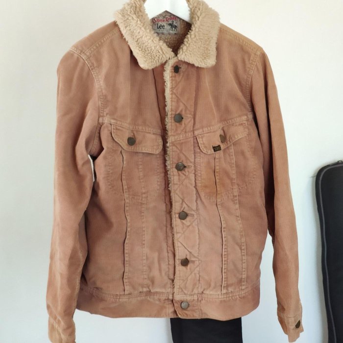 已售 Lee Storm rider 101羔羊毛 燈芯絨 鋪毛牛仔外套 夾克 corduroy wool laying jean jacket coat ou