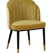 【DH】商品貨號VC902-8商品名稱《舒爾茨》芥末黃布餐椅(圖一)備有紫色.芥末黃.二色可選.主要地區免運費