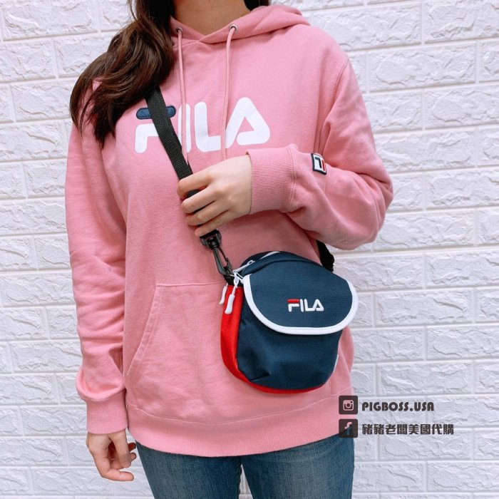 【豬豬老闆】FILA Wego Small Shoulder Bag 單肩包 側背包 小包 腰包 深藍 黑色