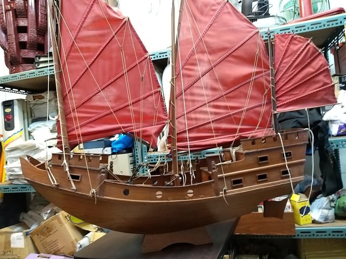 古董帆大帆船 照比例設計純手工 年代久遠