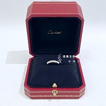 遠麗精品(板橋店) S3323 Cartier C DE CARTIER鉑金單鑽戒指