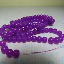 【競標網】漂亮水琉璃紫色條珠8mm一條(約100顆)(天天超低價起標、價高得標、限量一件、標到賺到)