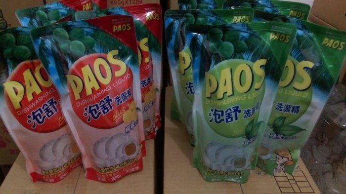 泡舒洗潔精 補充包/800ml/綠茶、檸檬 (泡舒洗碗精 800g 800cc)PAOS