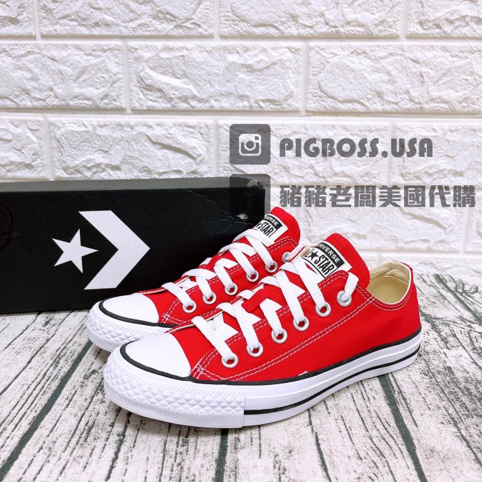 【豬豬老闆】CONVERSE Chuck Taylor All Star 紅白 經典 低筒 帆布 男女款 M9696C