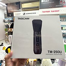 禾豐音響 直播 播客專用 TASCAM TM-250U 電容式 USB麥克風 含麥克風架 Type-C 公司貨