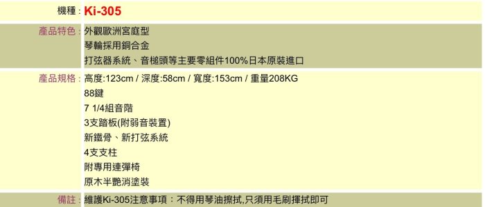 河合鋼琴中區直營展示中心 Kawai ki305 ki-305 河合全新鋼琴 多種免利息方案優惠中