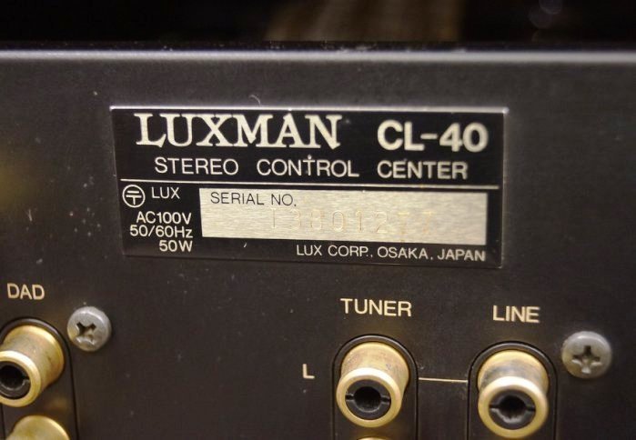 423.十周年慶特價7.5萬經典頂級夢幻名器  LUXMAN CL-40 旗艦真空管前級擴大機日幣98萬元