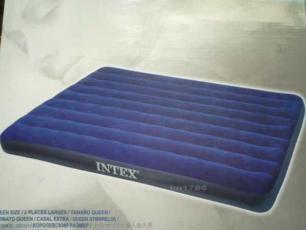 INTEX68759 原廠 二人加大充氣床203*152*22cm送修補貼 束口收納袋絨面床墊露營空氣床墊氣墊床