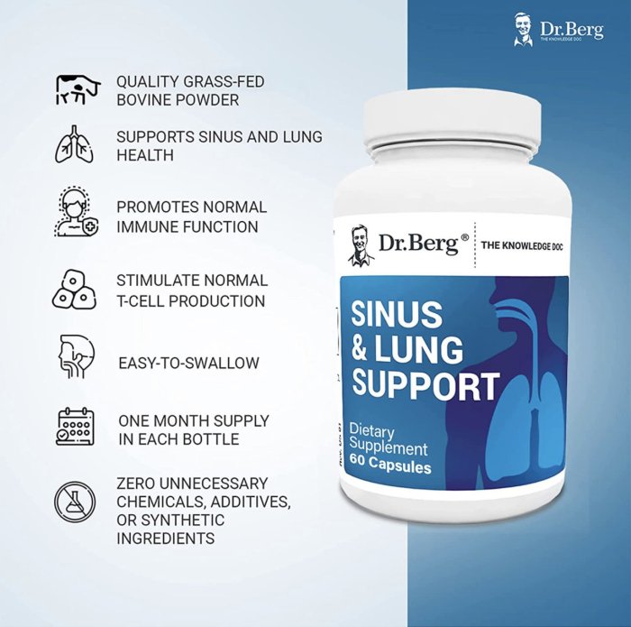 柏格博士Dr.Berg Sinus&Lung Support 健康呼吸系統 呼吸道保健 鼻竇 肺功能 委任代購專區