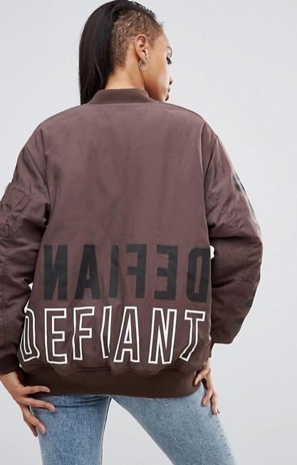 英國直送 冬天必備 ASOS 字母 Bomber Jacket