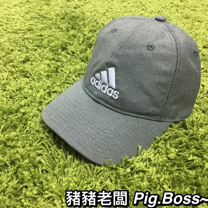 【豬豬老闆】ADIDAS LOGO CAP 刺繡 經典logo 休閒 運動 鴨舌帽 老帽 五色 黑 白 灰 藍 粉