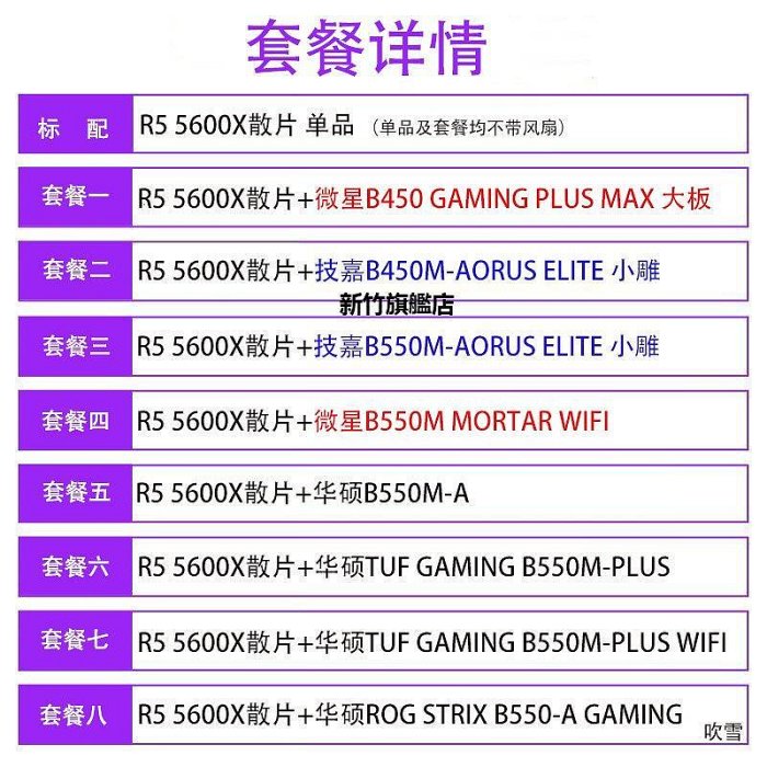 【熱賣下殺價】全新 AMD R5 5600X cpu R7 5800X R9 5900X 5950X微星主板CPU套裝