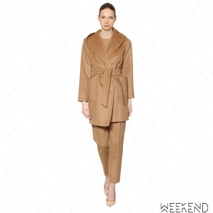 【WEEKEND】 MAX MARA Rialto 連帽 駝絨 外套 大衣 駝色