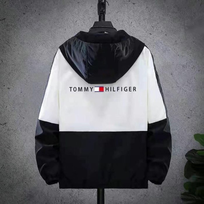 【Japan潮牌館】TOMMY HILFIGER 2023春秋新款MT夾克連帽風衣大碼休閑沖鋒衣運動外套男