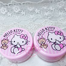 ♥小花花日本精品♥Hello Kitty  攜帶方便 好收納 10g小物盒 粉色坐姿條紋(兩入一組)57004501