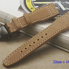 【時間探索】 全新 高級軍錶專用摺疊扣錶帶-仿舊限定版 ( 22mm) 適用 IWC.各式錶款 buc