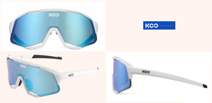 ~騎車趣~KOO DEMOS頂級自行車眼鏡 蔡司鏡片 風鏡 太陽眼鏡 白色/藍色