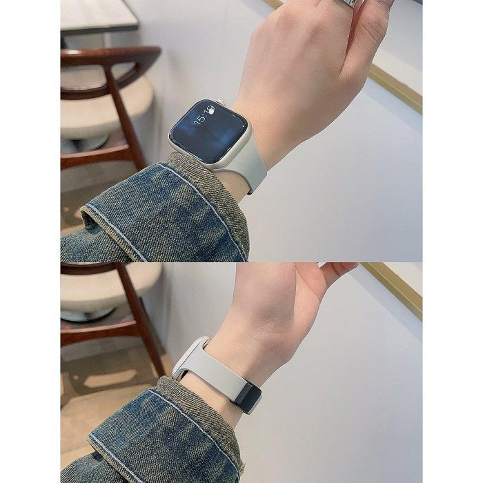 【熱賣精選】AppleWatch錶帶 磁吸小蠻腰錶帶 摺疊扣表帶 S8 S7 S6 SE 45mm 40mm 41mm 小蠻腰錶帶