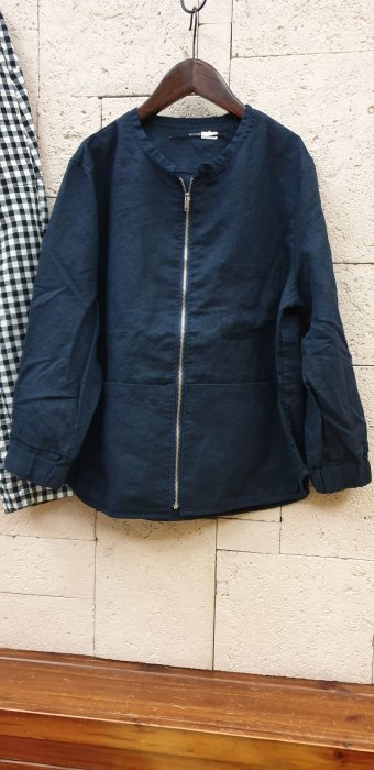 蘋果樹 韓國服飾~ncode大口袋七分袖麻外套