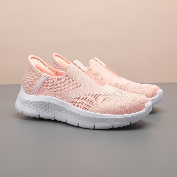 Skechers斯凱奇秋季新款一腳蹬厚底閃穿女鞋低幫套腳健步鞋休閑鞋女鞋232450