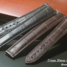 【時間探索】全新進口純正鱷魚皮-OMEGA代用錶帶 ( 22mm.21mm.20mm.19mm.17mm ).艾美