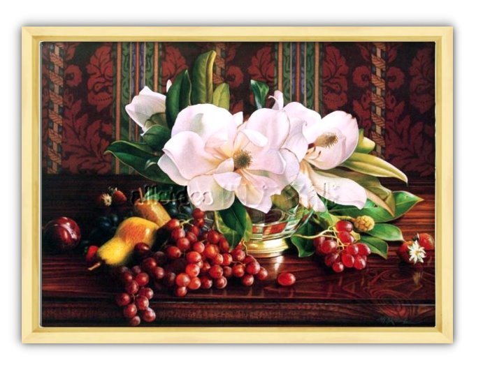 四方名畫: 浪漫古典花卉017 Kay krell 含實木框/厚無框畫 名家複製畫  可訂製尺寸