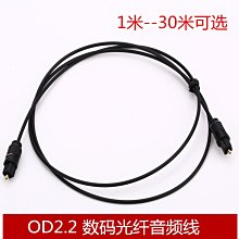 OD2.2黑色方對方 1.8米光纖音頻線音響線數字光纖線 A5.0308
