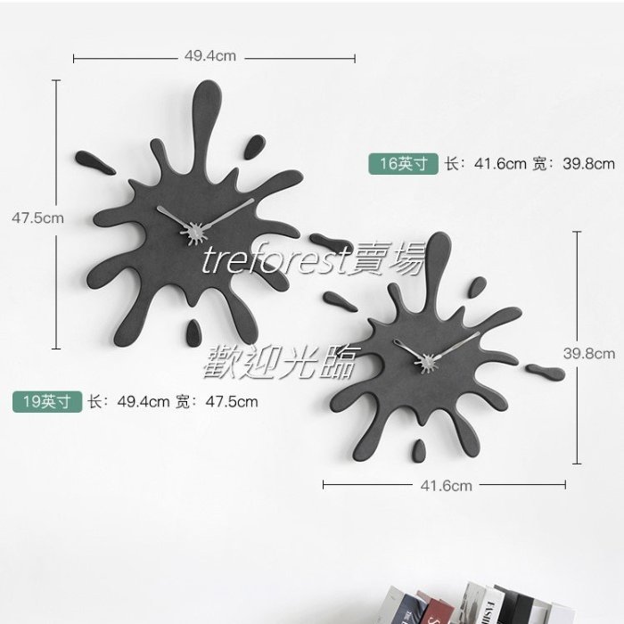CC5A2 黑色大號水滴掛鐘壓克力指針靜音機芯杰洛特環保板材質北歐簡約臥室客廳擺件掛鐘造型時鐘