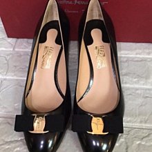 Ferragamo Pump 蝴蝶結 Pump 中跟鞋 黑 跟 5 cm