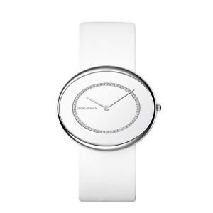 GEORG JENSEN 喬治傑生 VIVIANNA OVAL 322系列 40mm銀色鏡面橢圓鑲鑽女錶【真品現貨】